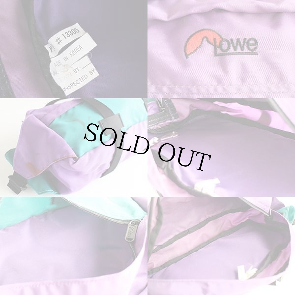 画像4: 90s Lowe Alpineロウアルパイン ツートン ナイロン ウエストバッグ 紫×緑 (4)