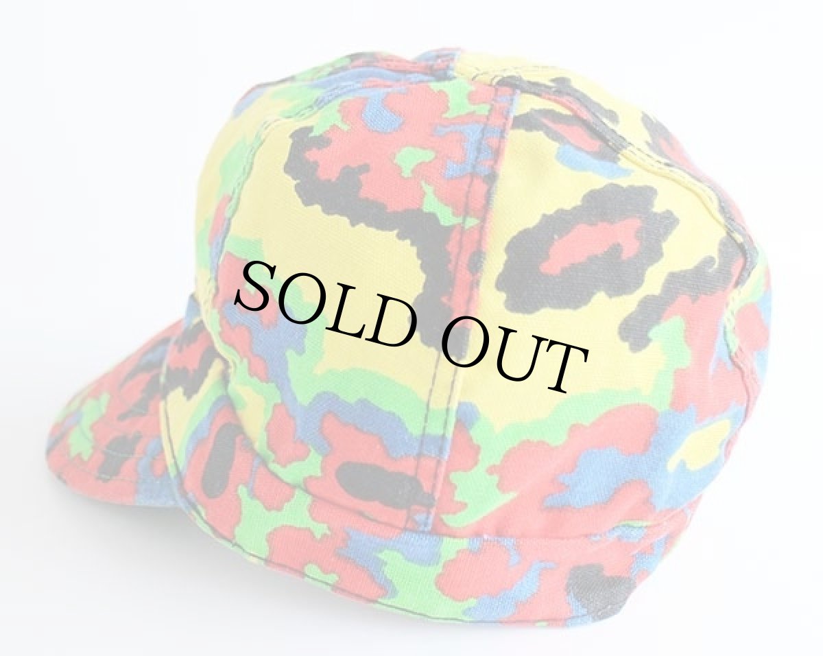 画像2: 70s USA製 KROMER 総柄 コットン ワークキャップ 7 3/8★C (2)