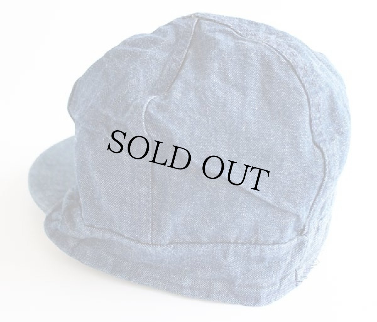 画像5: 70s KROMER USA 総柄×デニム リバーシブル コットン ワークキャップ (5)