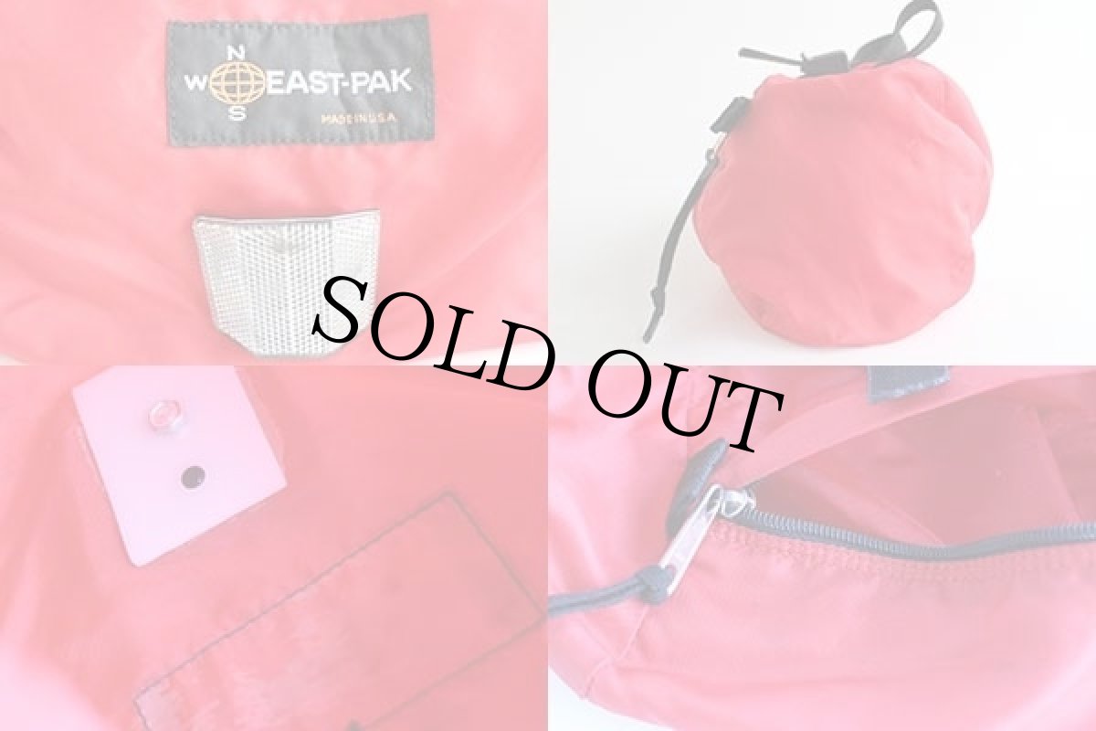 画像3: 70s USA製 EASTPAKイーストパック リフレクター付き ナイロン サドルバッグ 赤 (3)