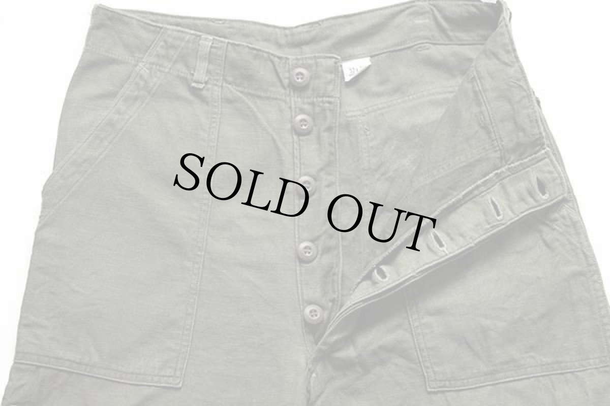 画像2: 60s 米軍 U.S.ARMY ユーティリティ ベイカーパンツ オリーブグリーン w32 L33 (2)