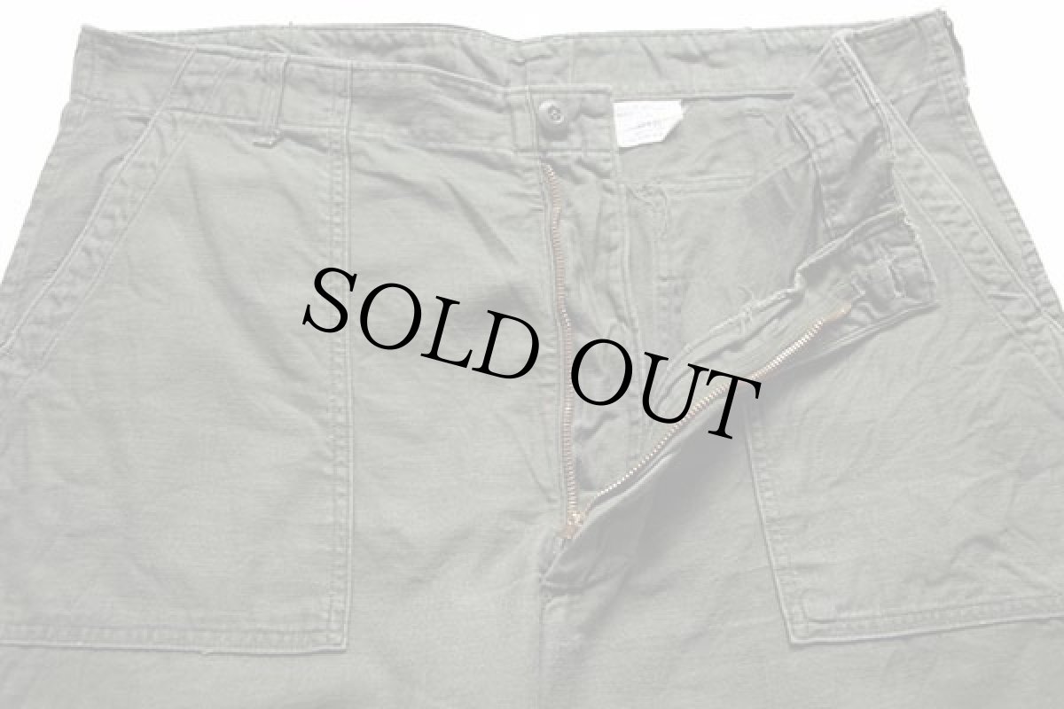 画像3: 70s 米軍 U.S.ARMY ユーティリティ ベイカーパンツ オリーブグリーン w40 L31★85 (3)