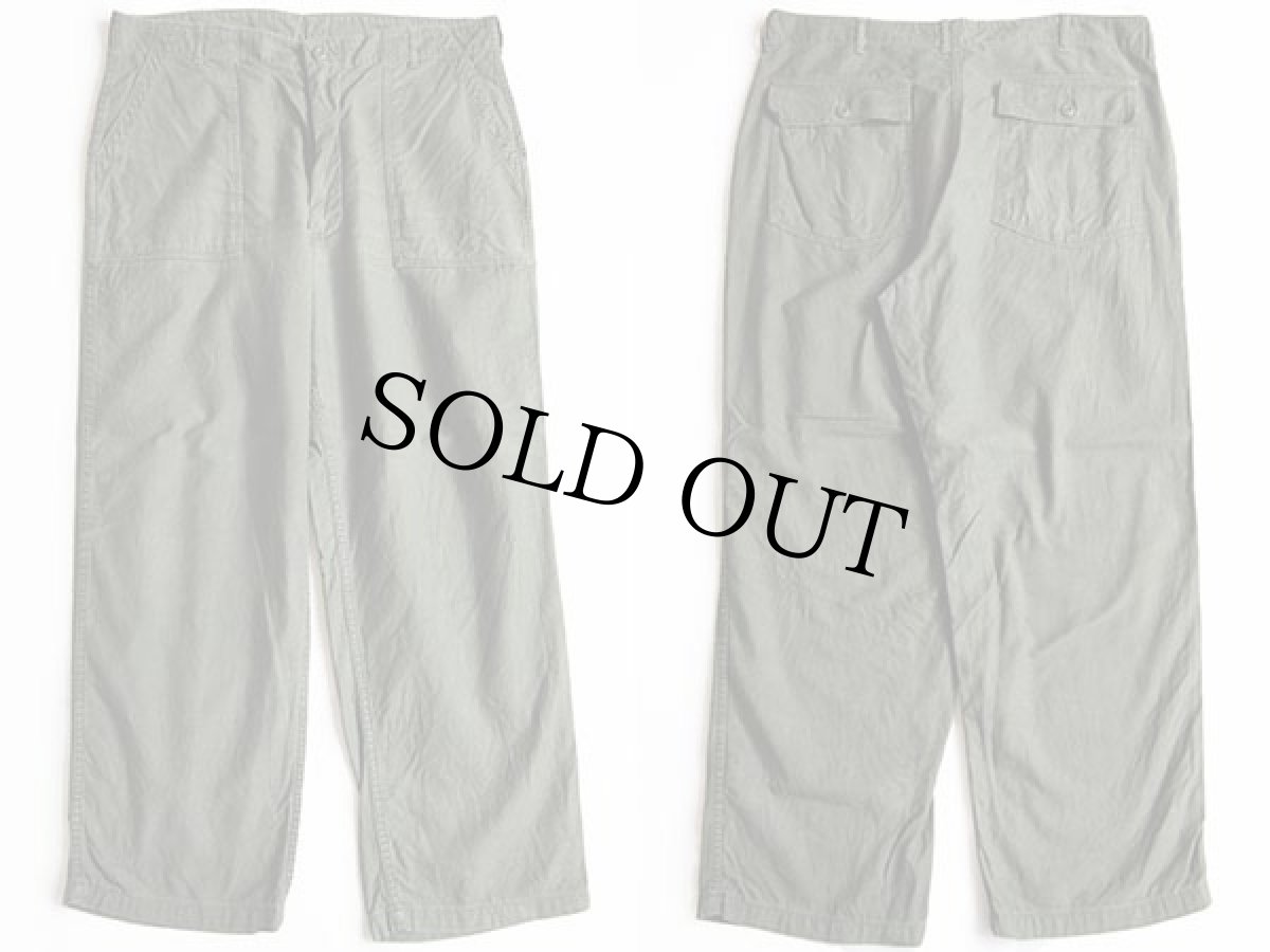 画像2: 70s 米軍 U.S.ARMY ユーティリティ ベイカーパンツ オリーブグリーン w40 L31★85 (2)