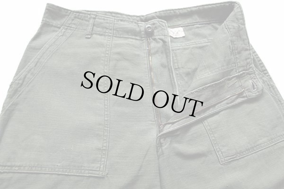 画像3: 60s 米軍 U.S.ARMY ユーティリティ ベイカーパンツ オリーブグリーン w34 L29 (3)