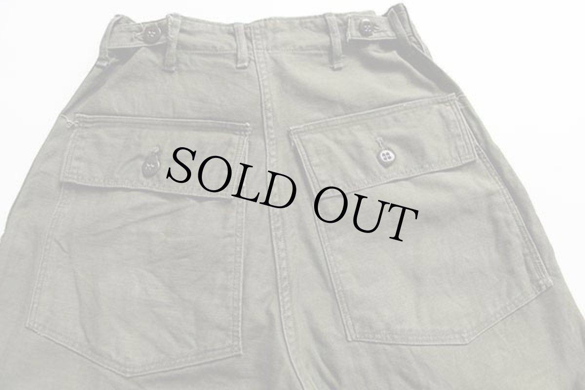 画像3: 50s 米軍 U.S.ARMY ユーティリティ ベイカーパンツ オリーブグリーン S (3)