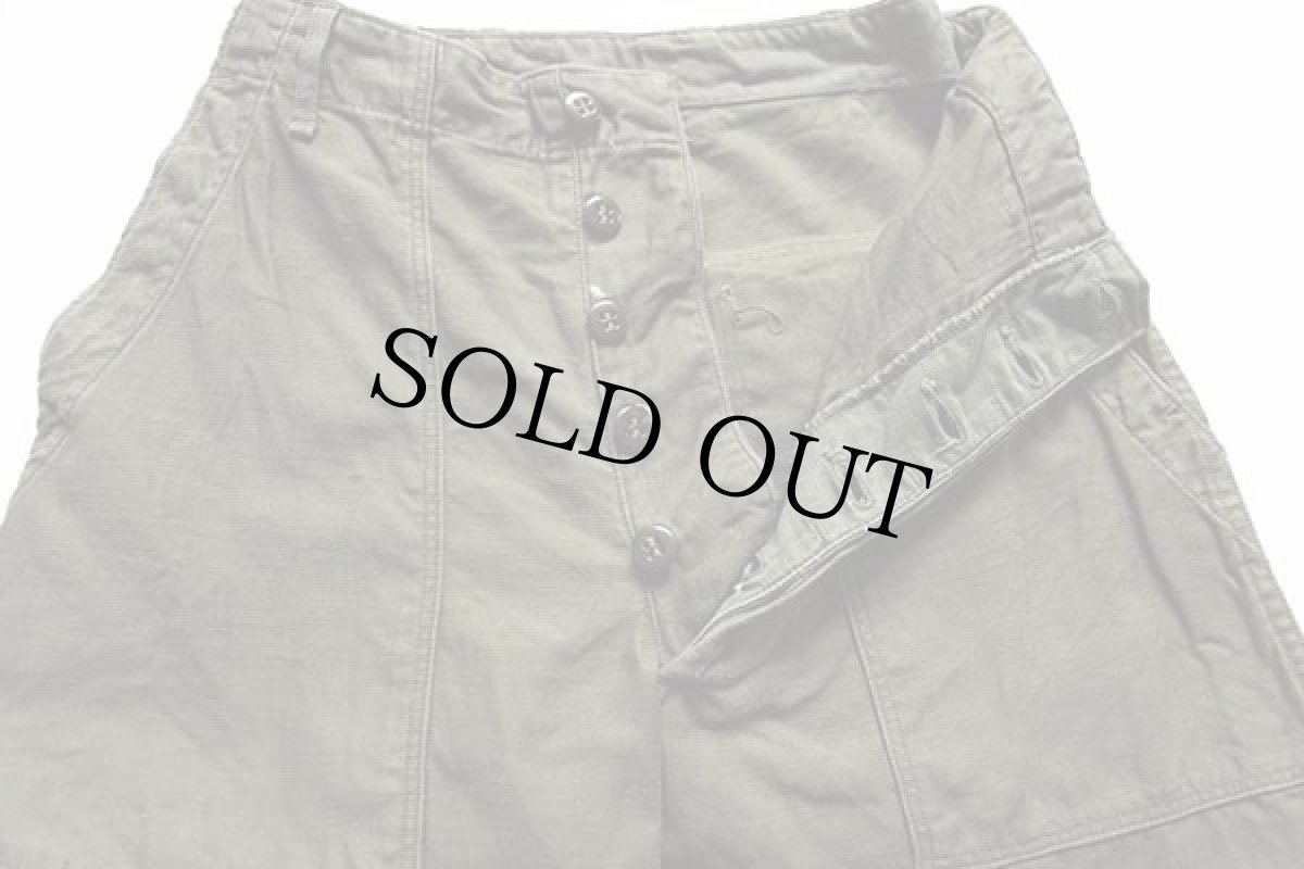 画像2: 50s 米軍 U.S.ARMY ユーティリティ ベイカーパンツ オリーブグリーン S (2)