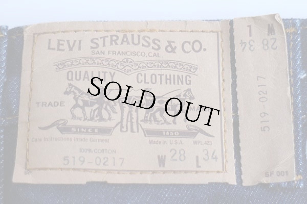 画像5: デッドストック★80s USA製 Levi'sリーバイス 519 デニムパンツ w28 L34 (5)