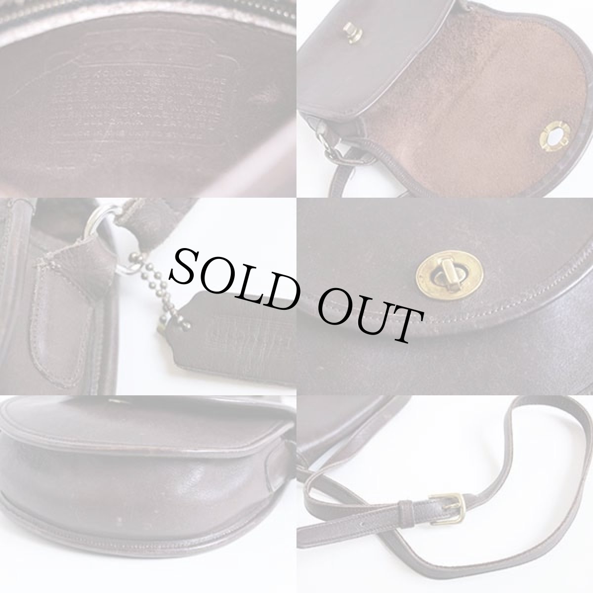 画像3: USA製 COACH オールド コーチ レザー ショルダーバッグ 焦げ茶★G4D-9927 (3)