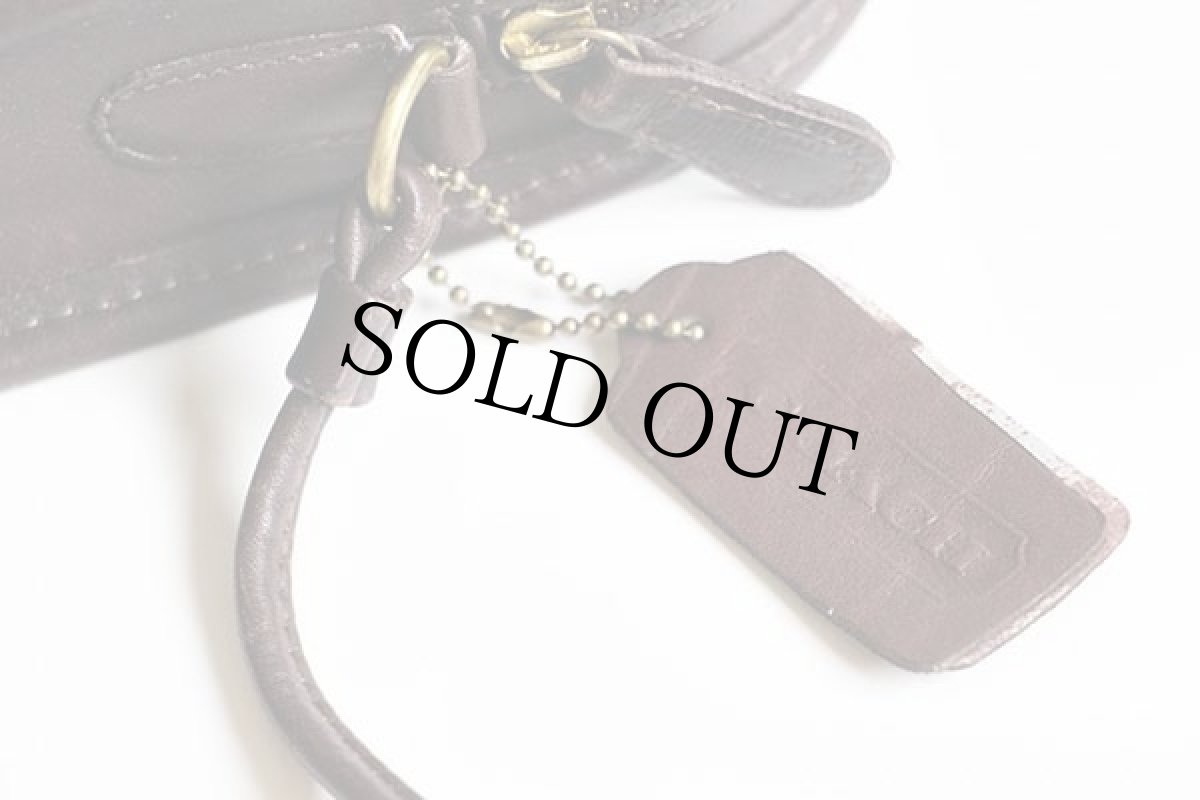 画像4: USA製 COACH オールド コーチ レザー ショルダーバッグ ミニ 焦げ茶★9017 (4)