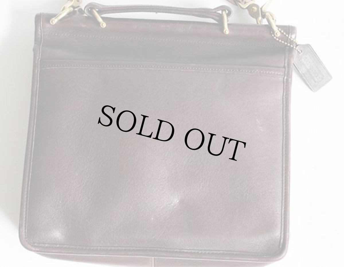 画像2: ハンガリー製 COACH オールド コーチ 2WAY レザー ショルダーバッグ 焦げ茶★C6U-9927 (2)