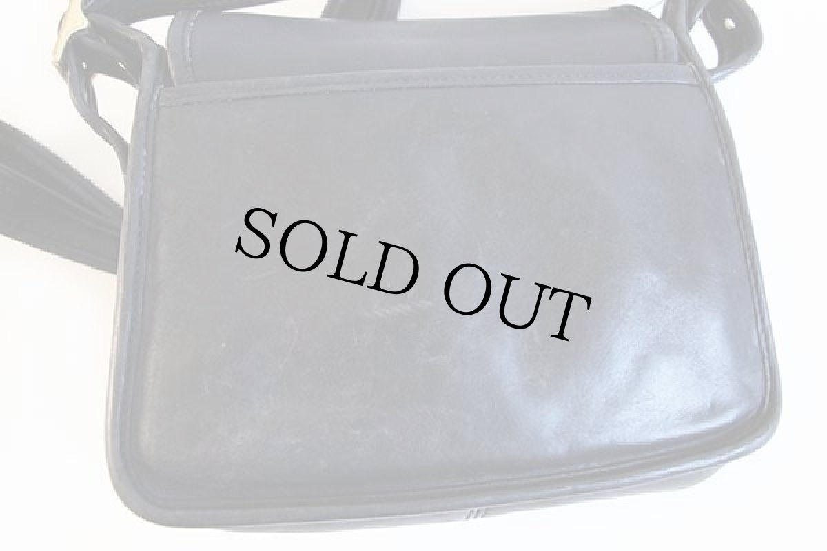 画像2: USA製 COACH オールド コーチ レザー ショルダーバッグ 黒★9061 (2)