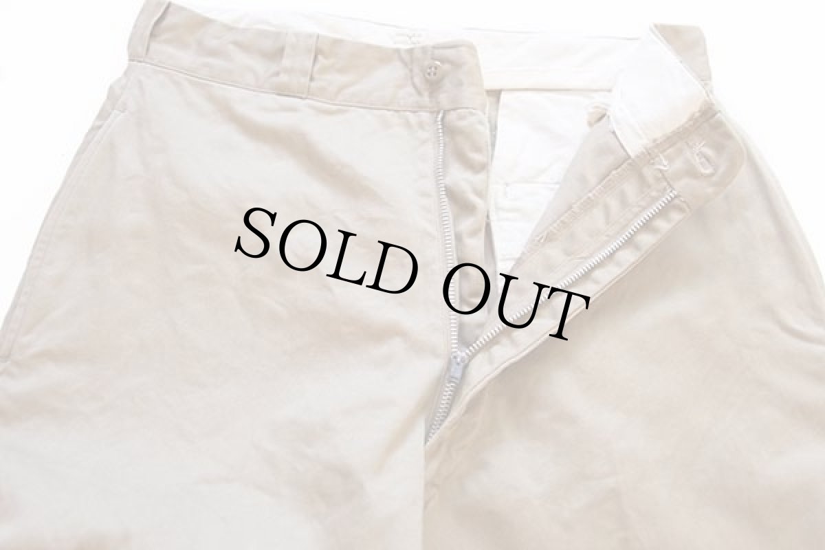 画像2: 60s 米軍 U.S.ARMY コットン チノパン カーキ w30 L29 (2)