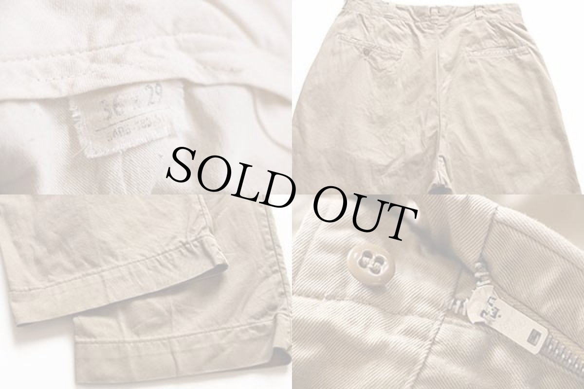 画像3: 60s 米軍 U.S.ARMY コットン チノパン カーキ w36 L29 (3)