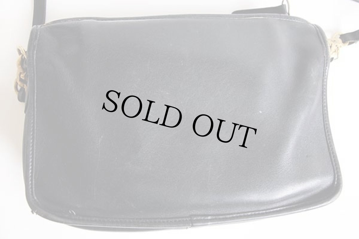 画像2: USA製 COACH オールド コーチ レザー ショルダーバッグ 黒★911 (2)