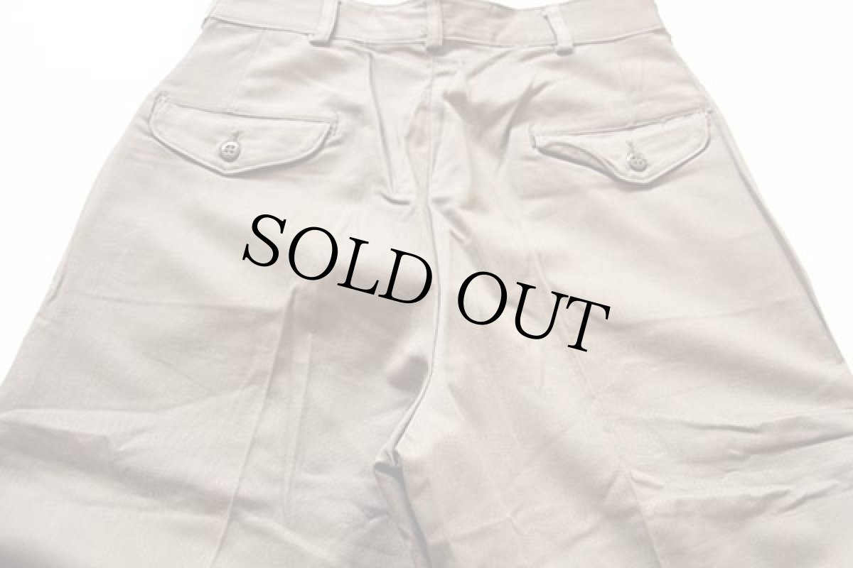 画像4: デッドストック★50s 米軍 USMC コットンツイル チノパン カーキ w28 L33 (4)