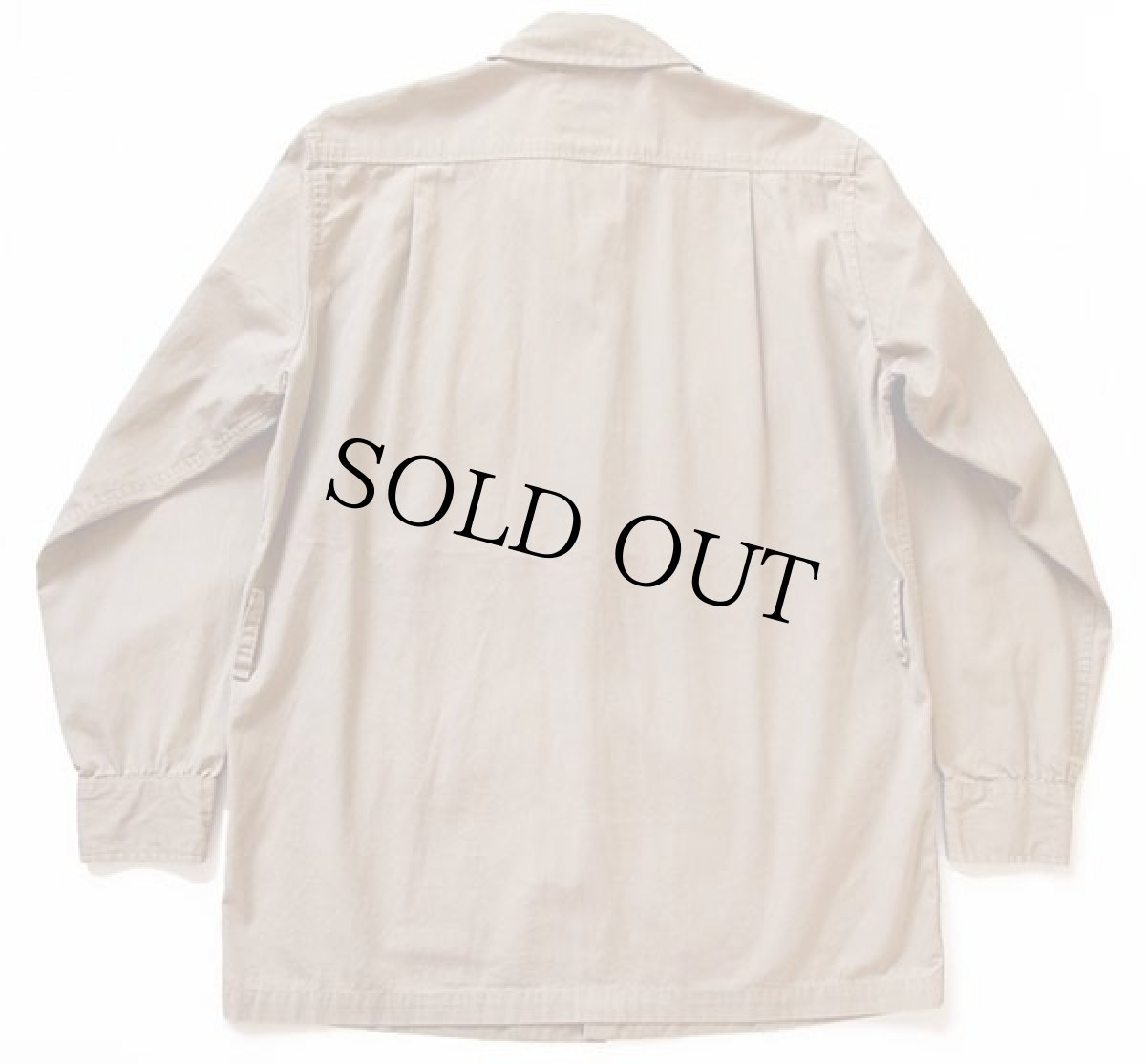 画像2: 60s PETERS コットンポプリン サファリジャケット カーキ S (2)