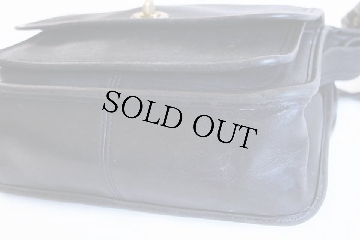 画像5: USA製 COACH オールド コーチ レザー ショルダーバッグ 黒★9061 (5)