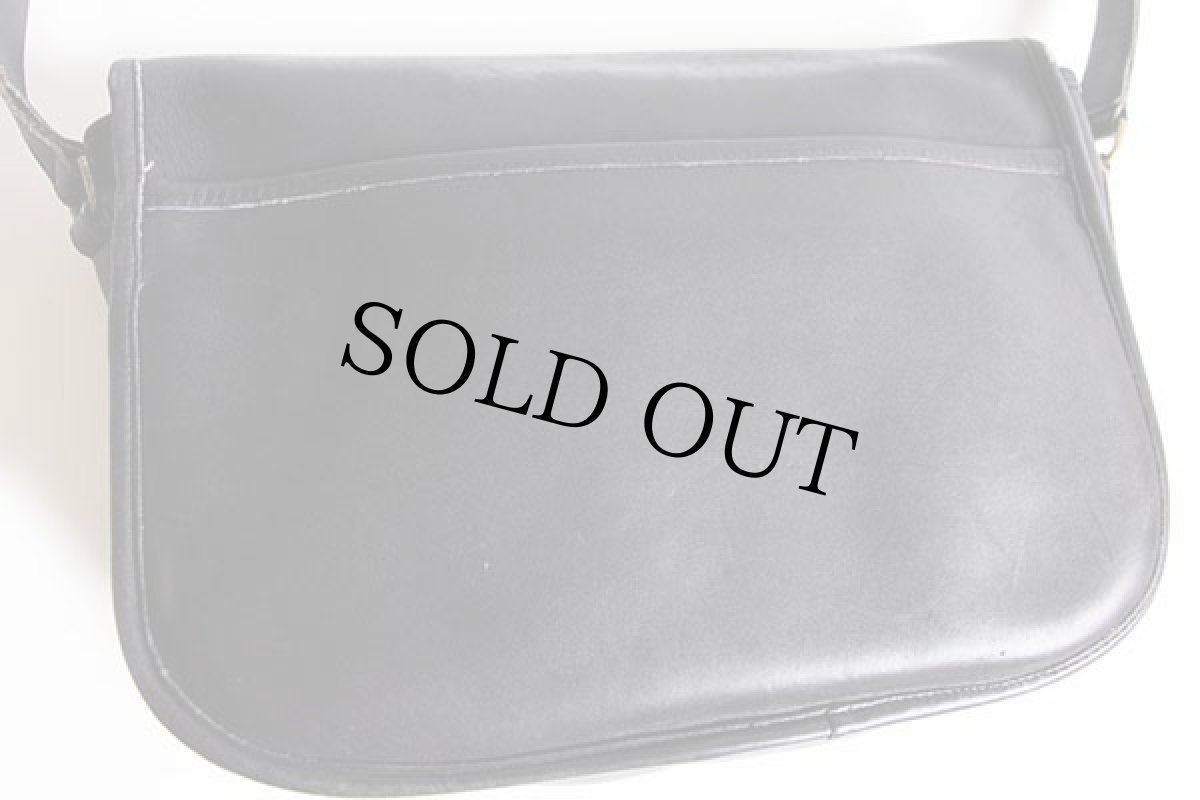 画像2: USA製 COACH オールド コーチ レザー ショルダーバッグ 黒★106 (2)