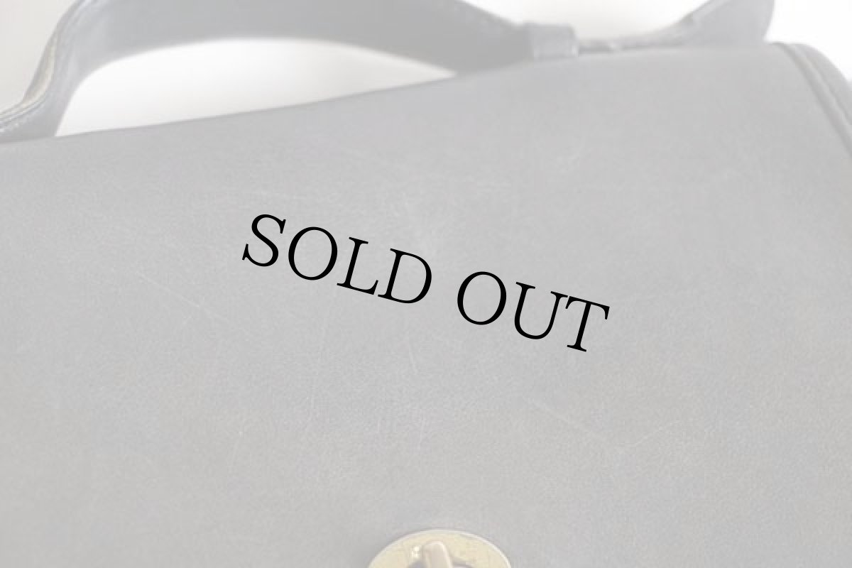 画像8: USA製 COACH オールド コーチ 2WAY レザー ショルダーバッグ チャコールグレー★K4C-9870 (8)