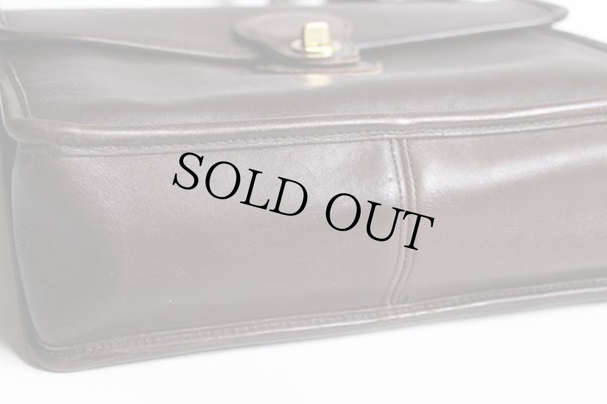 画像7: ハンガリー製 COACH オールド コーチ 2WAY レザー ショルダーバッグ 焦げ茶★C6U-9927 (7)