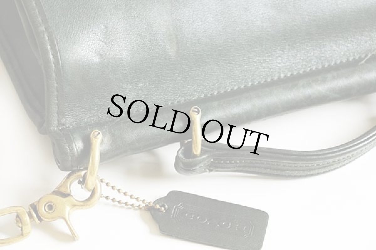 画像5: USA製 COACH オールド コーチ 2WAY レザー ショルダーバッグ 緑★349 (5)