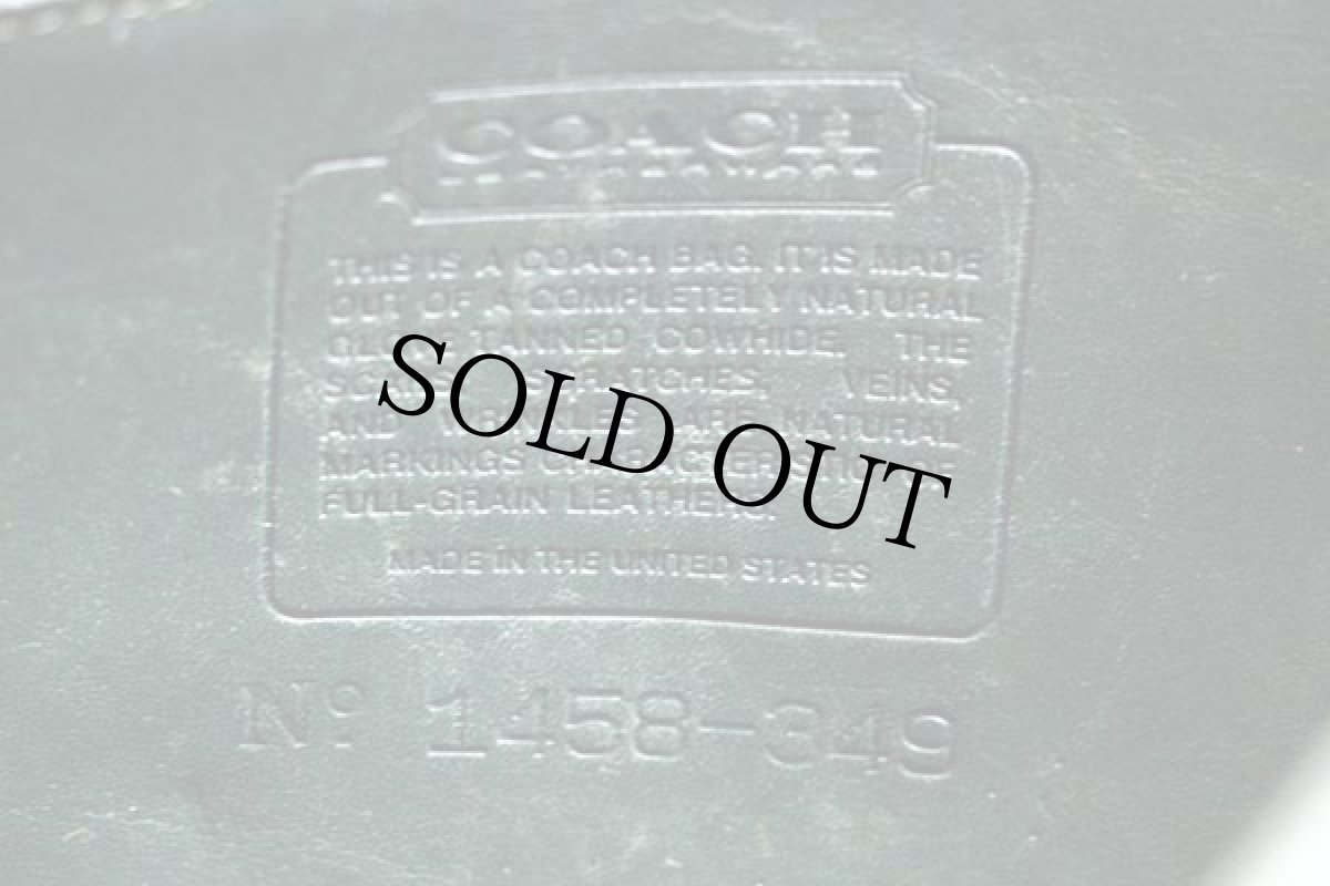 画像3: USA製 COACH オールド コーチ 2WAY レザー ショルダーバッグ 緑★349 (3)