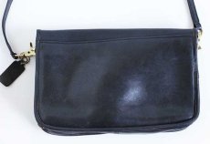 画像2: 70s USA製 COACH オールド コーチ レザー ショルダーバッグ 濃紺★015-2106 (2)