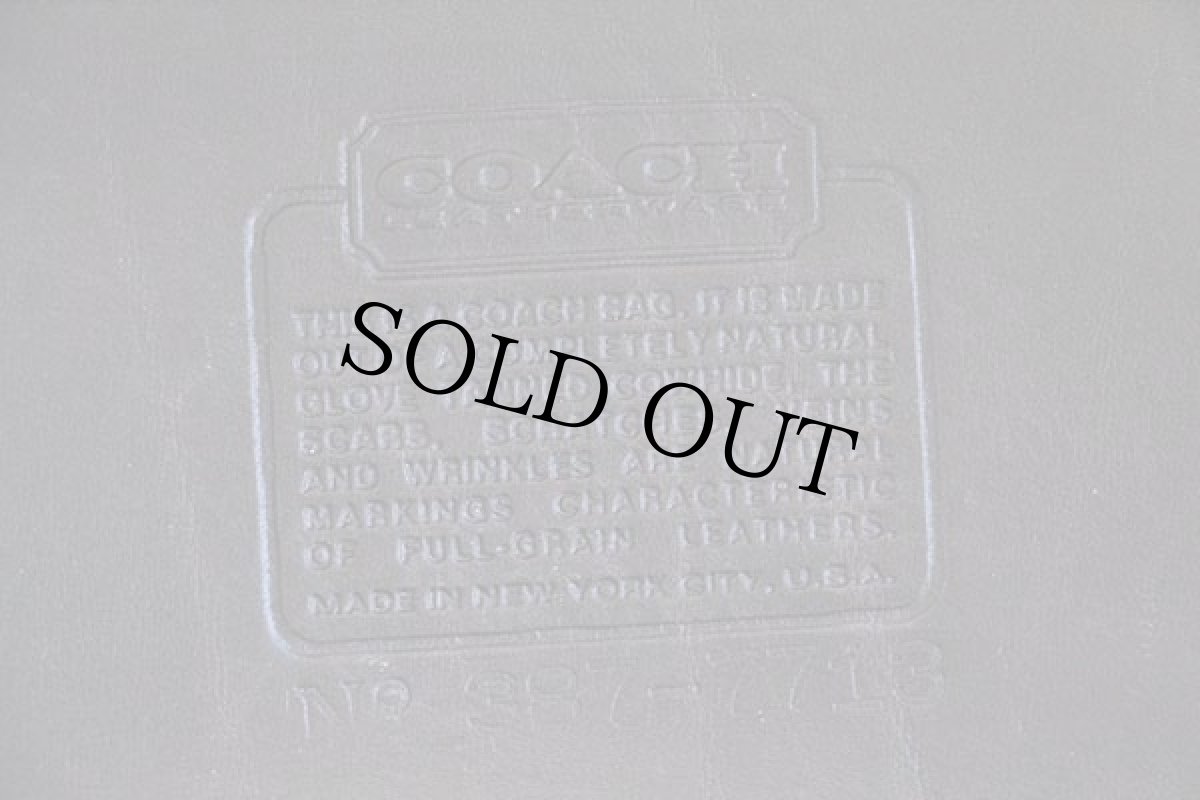 画像3: 70s USA製 COACH オールド コーチ レザー ショルダーバッグ チャコールグレー★387-7713 (3)