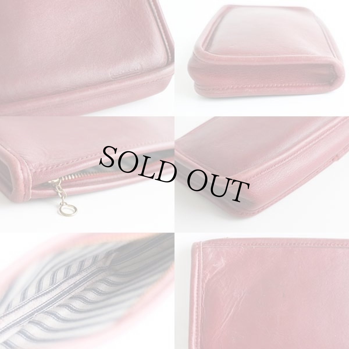 画像4: COACH オールド コーチ レザー ポーチ 赤 (4)