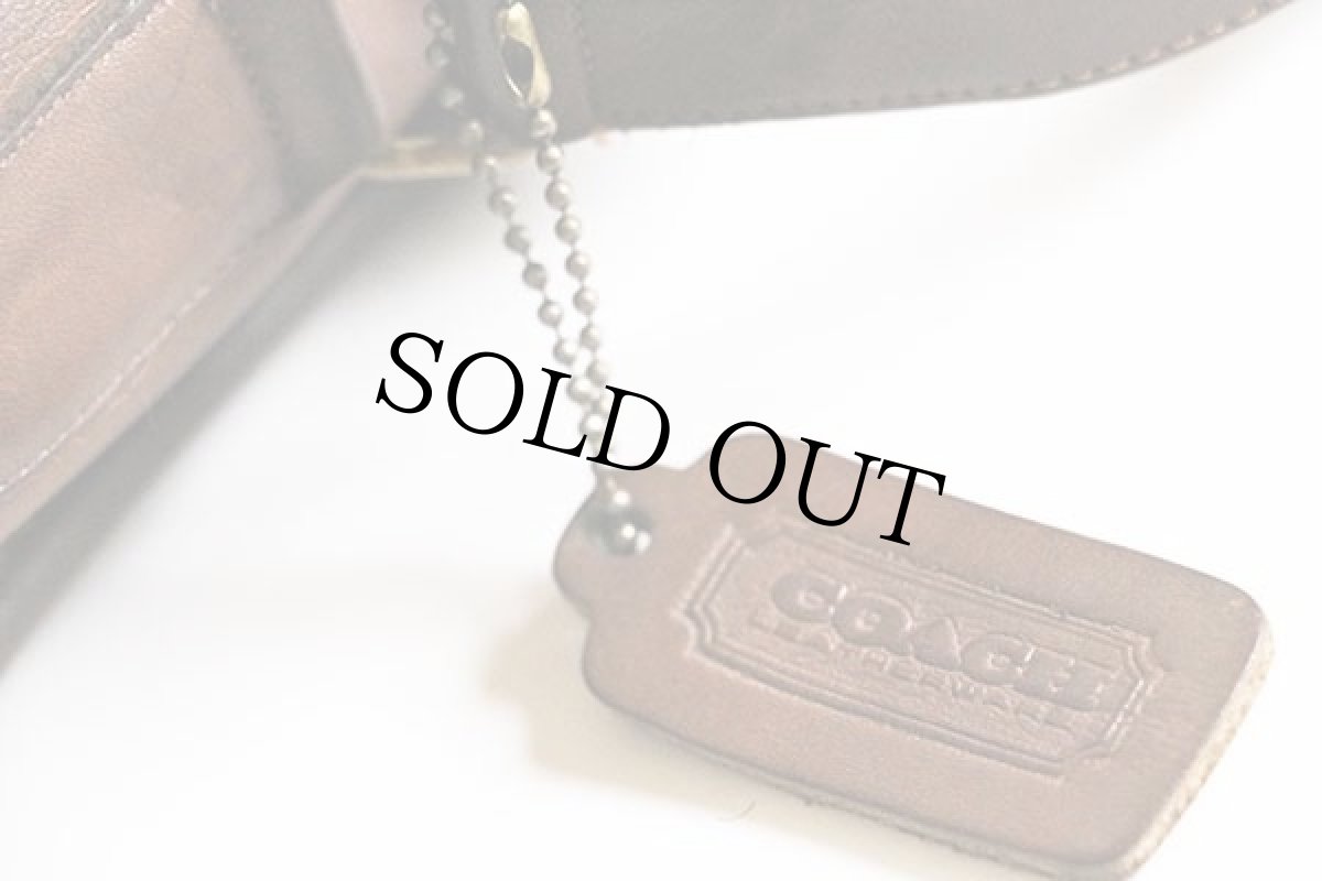 画像4: 70s USA製 COACH オールド コーチ レザー ショルダーバッグ 茶★4834 (4)