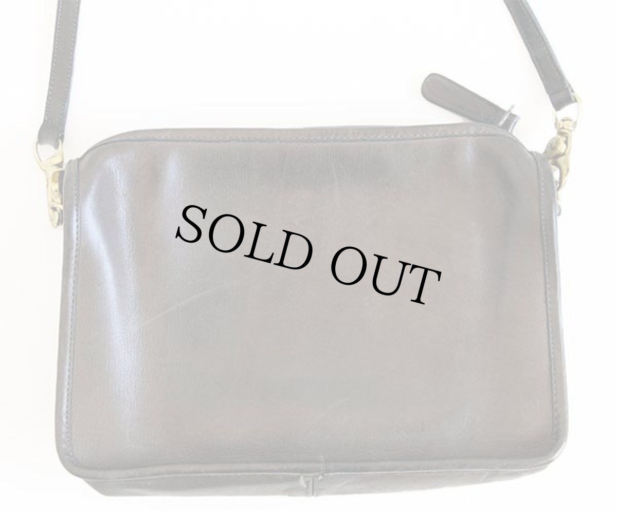 画像2: 70s USA製 COACH オールド コーチ レザー ショルダーバッグ グレーブラウン★097-2811 (2)