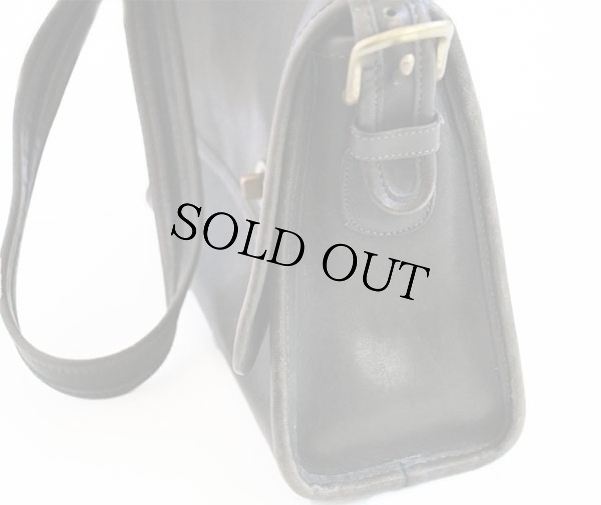 画像7: 70s USA製 COACH オールド コーチ レザー ショルダーバッグ チャコールグレー★387-7713 (7)