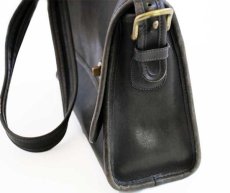 画像7: 70s USA製 COACH オールド コーチ レザー ショルダーバッグ チャコールグレー★387-7713 (7)