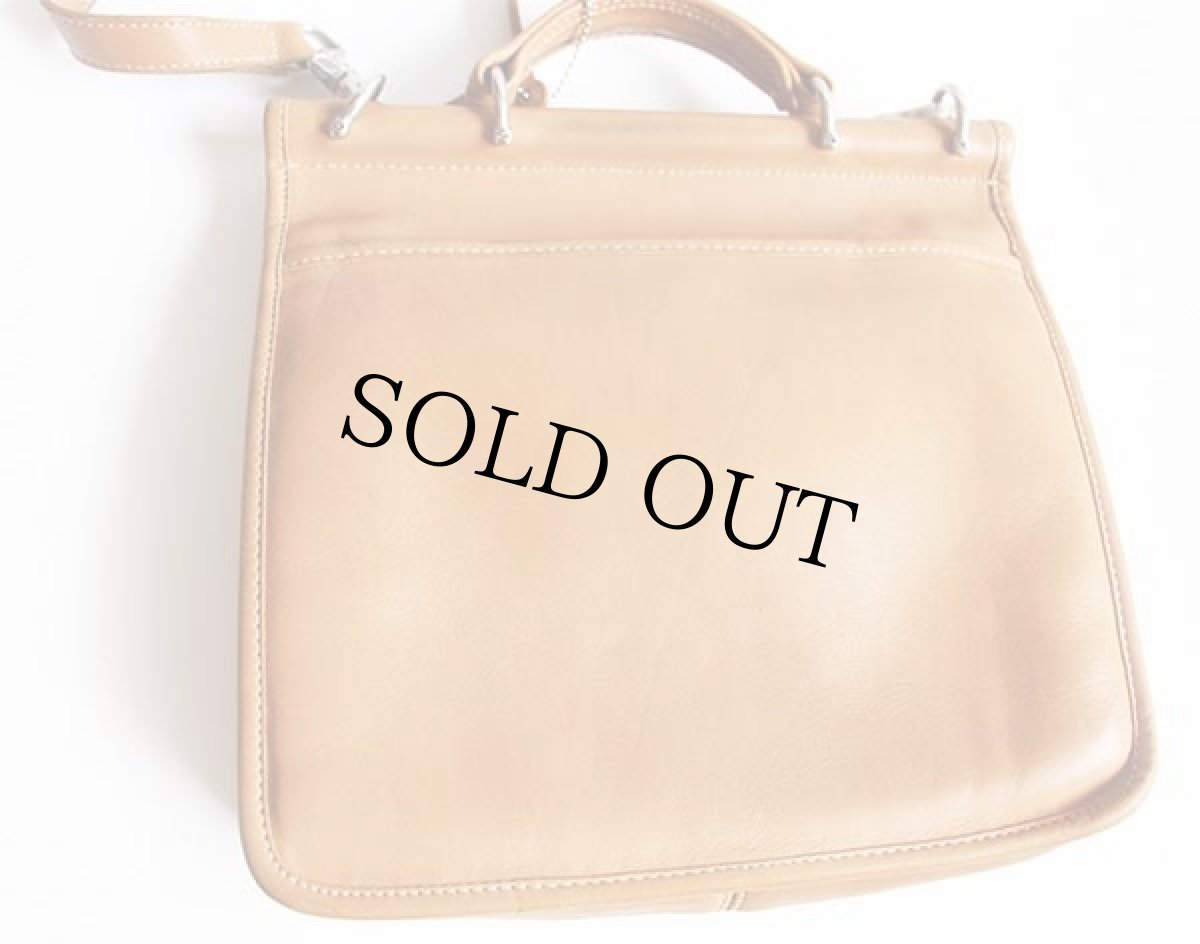 画像2: USA製 COACH オールド コーチ 2WAY レザー ショルダーバッグ タン★9929 (2)