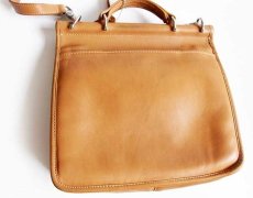 画像2: USA製 COACH オールド コーチ 2WAY レザー ショルダーバッグ タン★9929 (2)