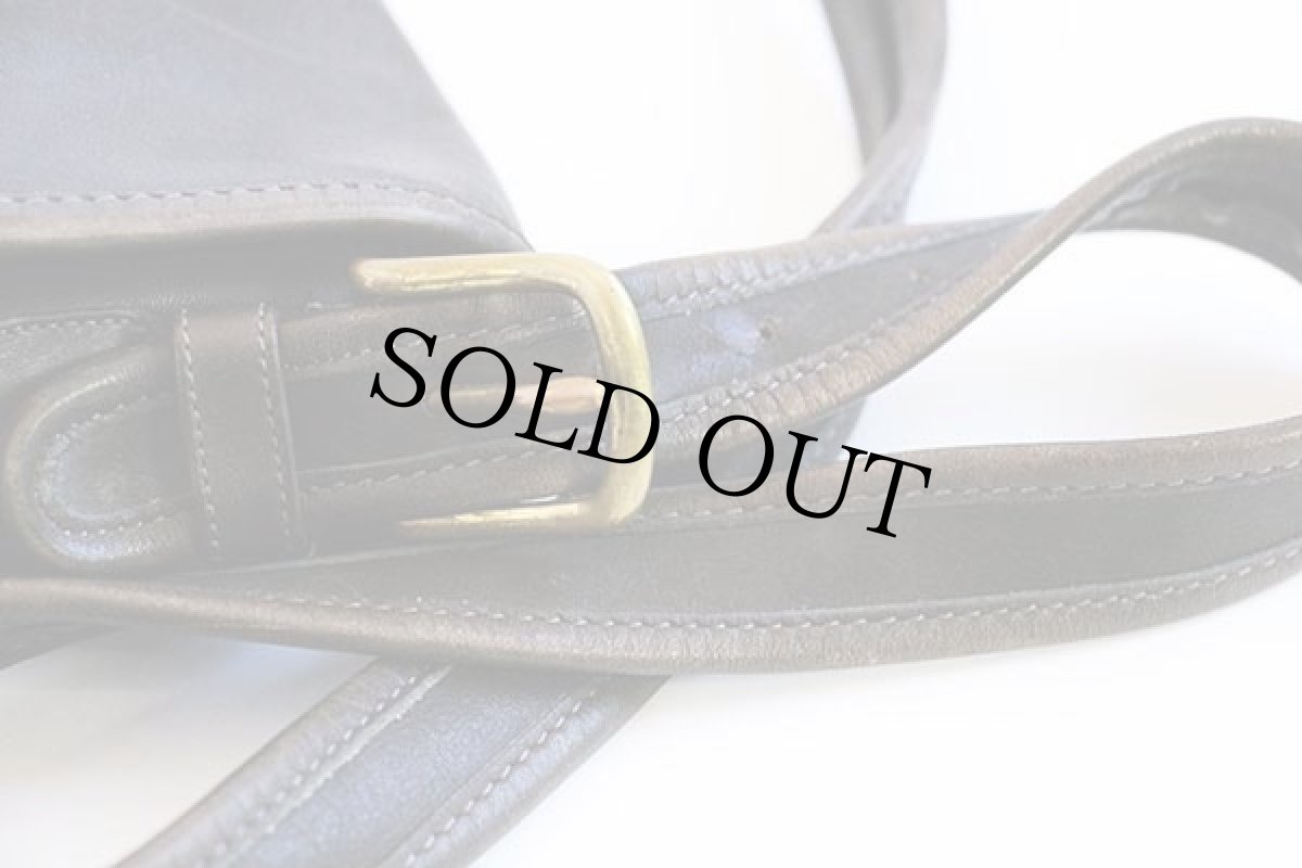 画像5: 70s USA製 COACH オールド コーチ レザー ショルダーバッグ チャコールグレー★387-7713 (5)