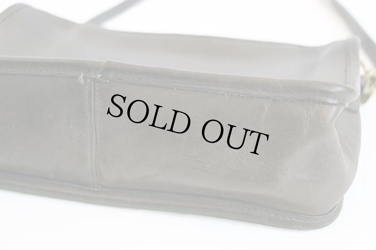 画像6: 70s USA製 COACH オールド コーチ レザー ショルダーバッグ グレーブラウン★097-2811 (6)