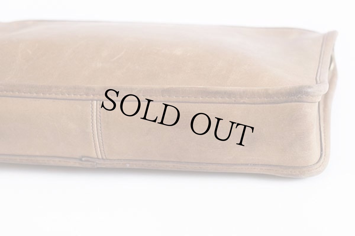 画像6: 70s USA製 COACH オールド コーチ レザー クラッチバッグ 薄茶★7527 (6)