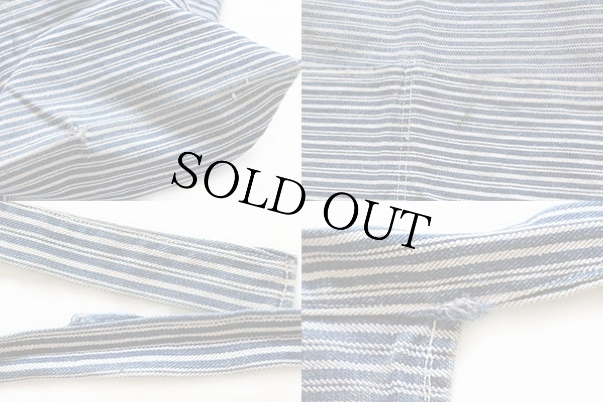 画像3: ビンテージ ランダムヒッコリー ストライプ ワークエプロン★前掛け (3)