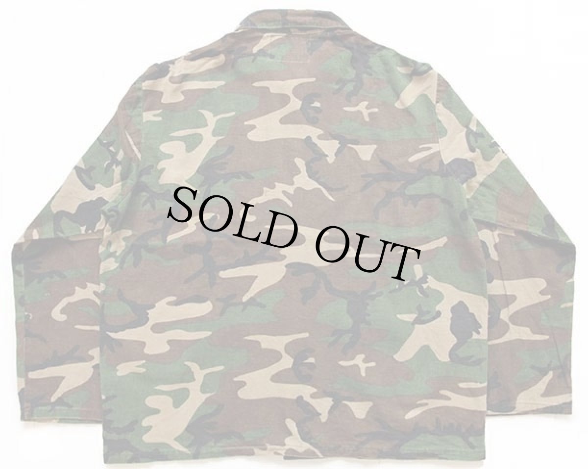 画像2: 80s USA製 RANGER ウッドランドカモ コットン ハンティングジャケット L (2)
