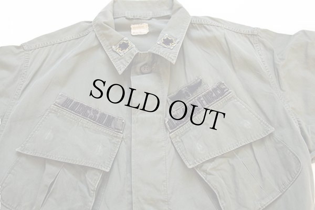 画像3: 60s 米軍 U.S.AIR FORCE パッチ付き ジャングルファティーグジャケット 3rd ノンリップ オリーブグリーン M-R (3)