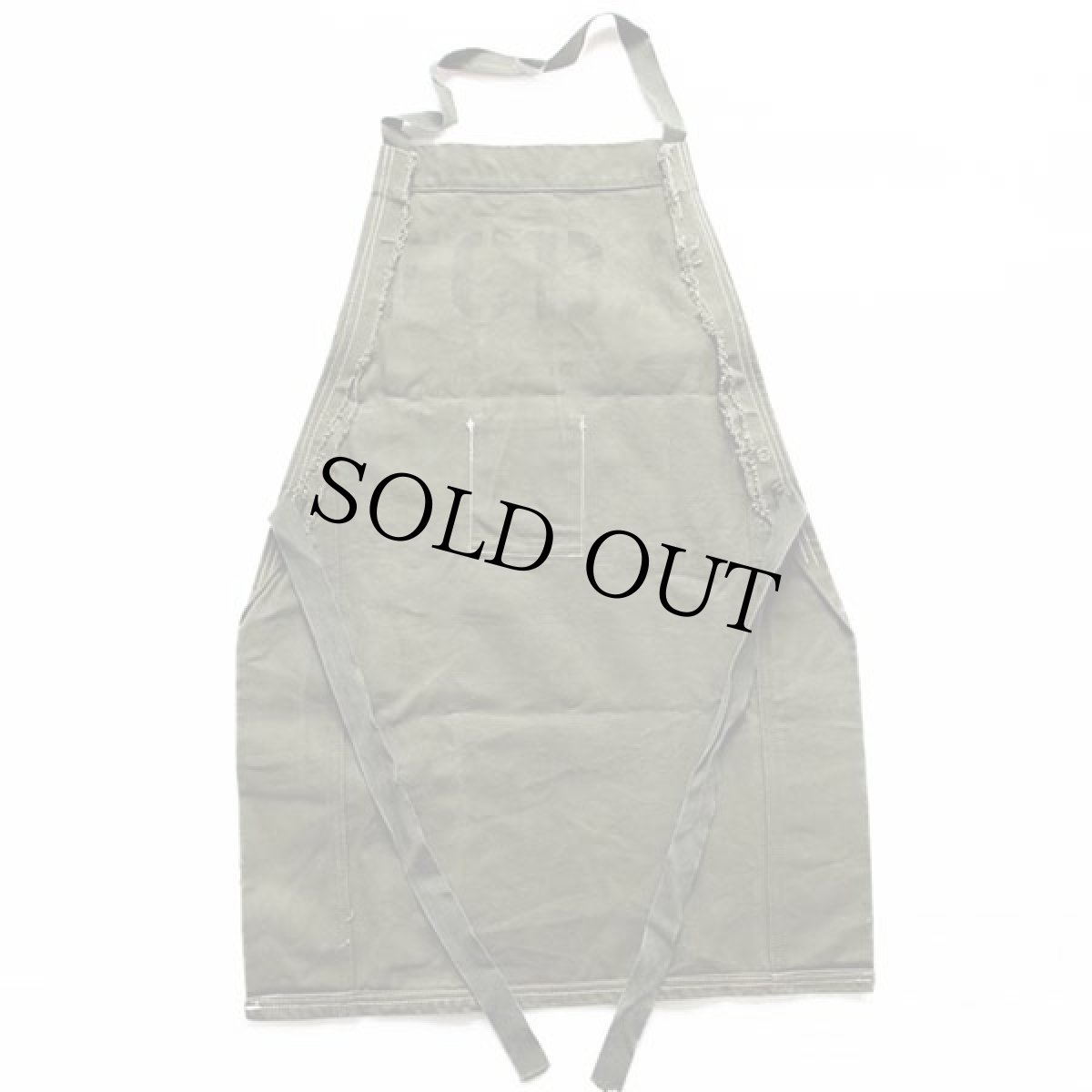 画像3: ビンテージ 米軍 FCDA ステンシル リメイク キャンバス エプロン オリーブグリーン (3)