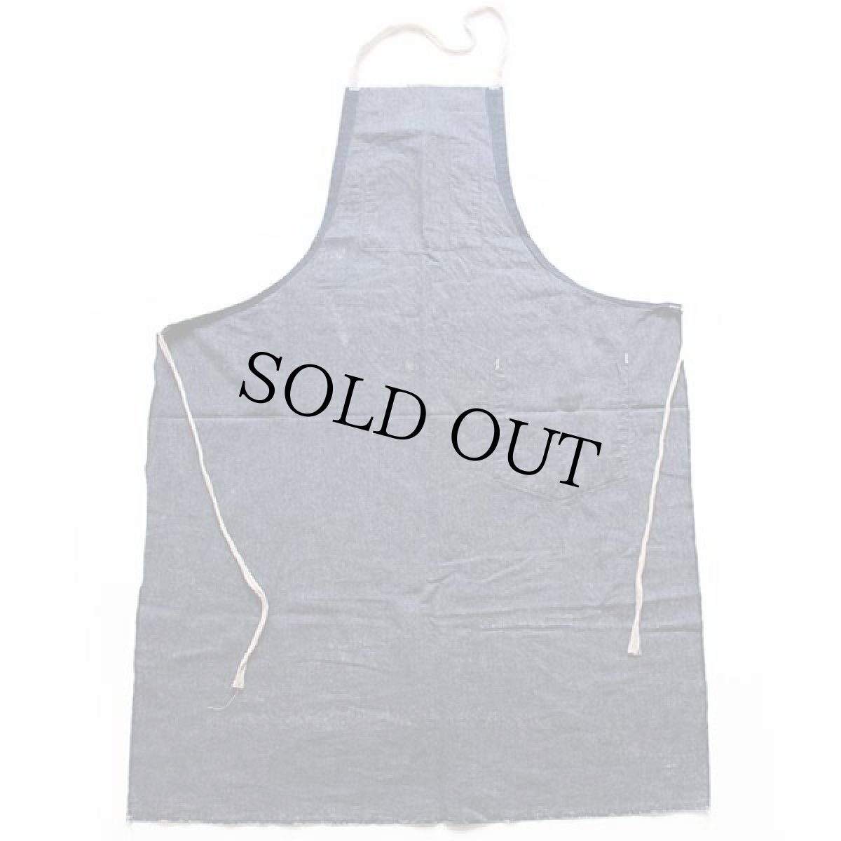 画像3: ビンテージ 耳付き インディゴ デニム ワークエプロン★A (3)