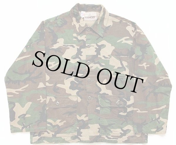80s USA製 RANGER ウッドランドカモ コットン ハンティングジャケット