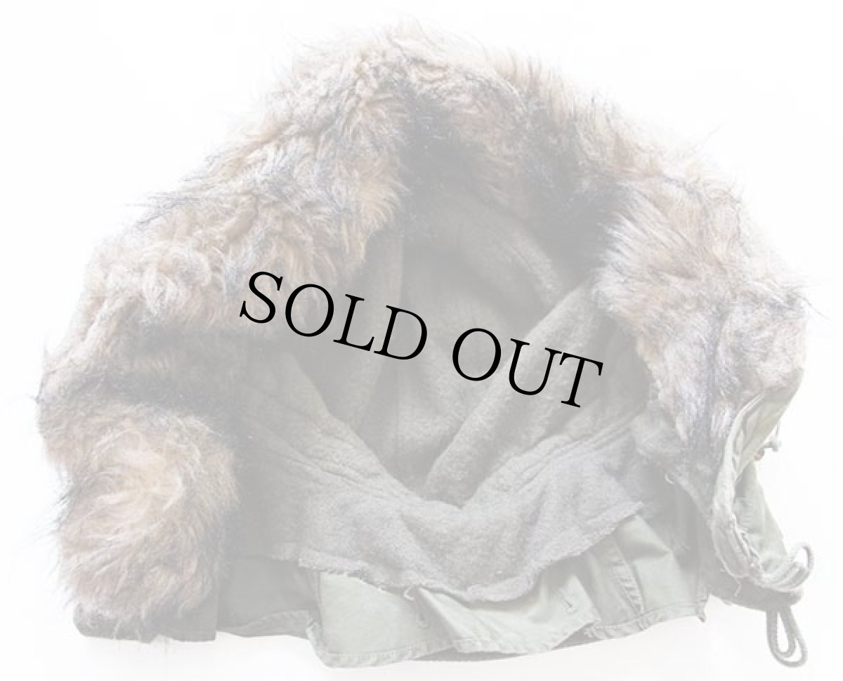 画像2: 50s 米軍 U.S.ARMY M-51 パーカー用 フェイクファー フード オリーブグリーン 後期型★モッズコート (2)