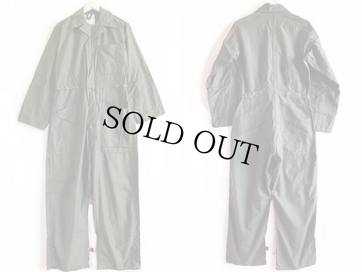 画像2: 80s 米軍 U.S.ARMY カバーオール オールインワン オリーブグリーン S★つなぎ (2)