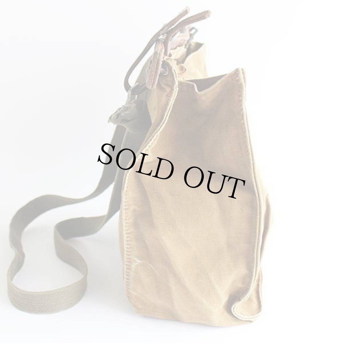 画像3: 60s スイス軍 キャンバス ショルダーバッグ カスタム 茶 (3)