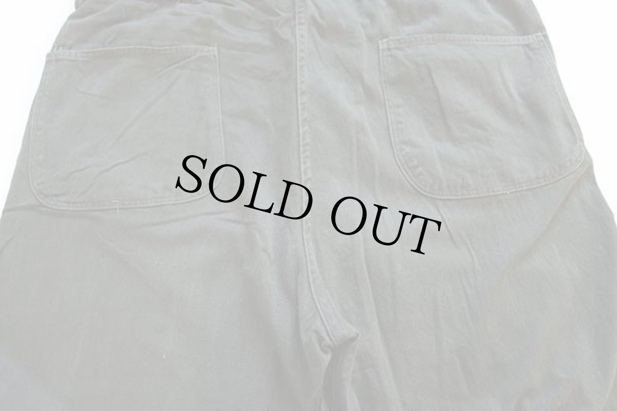 画像5: 60s UNKNOWN 月桂樹ボタン コットンサテン オールインワン オリーブグリーン★つなぎ (5)