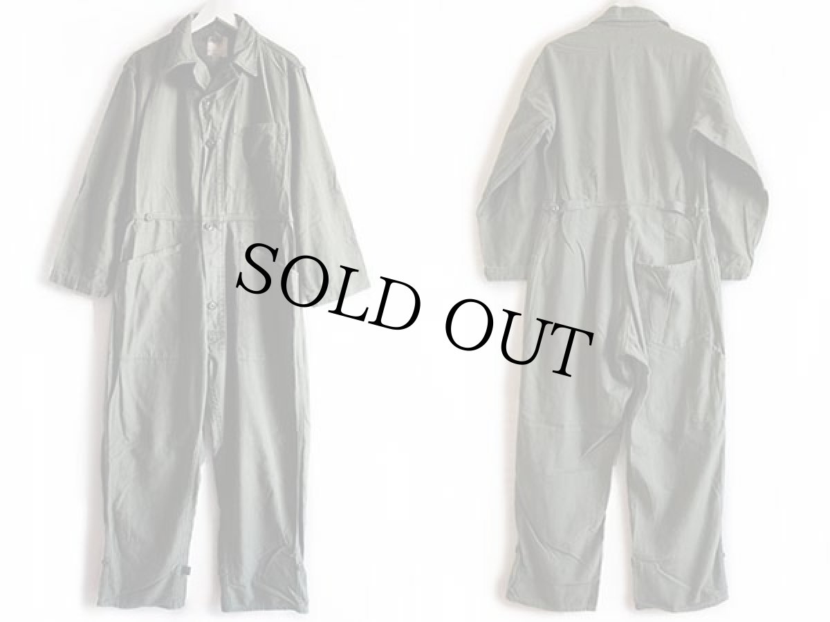 画像2: 80s 米軍 U.S.ARMY カバーオール オールインワン オリーブグリーン M★つなぎ (2)