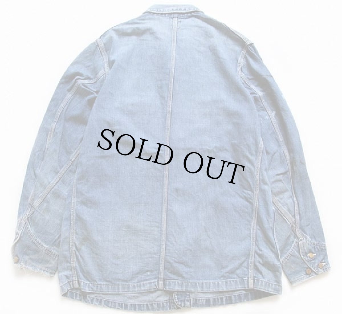 画像2: 70s USA製 Leeリー 91-J デニム カバーオール (2)